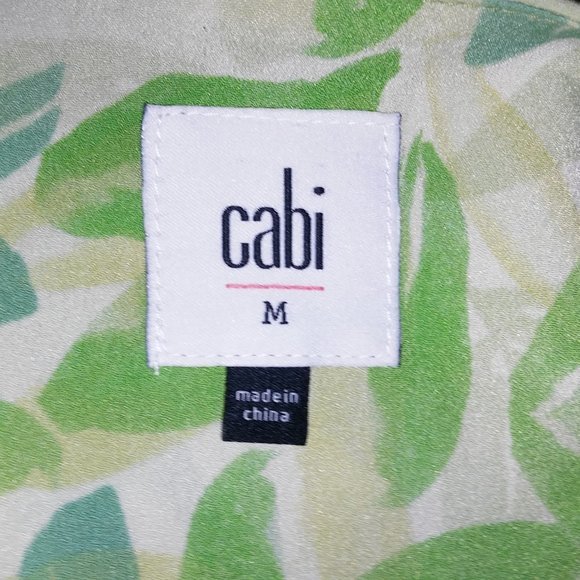 CAbi Green and Blue Leaf Print Midi Dress - Picture 9 of 10